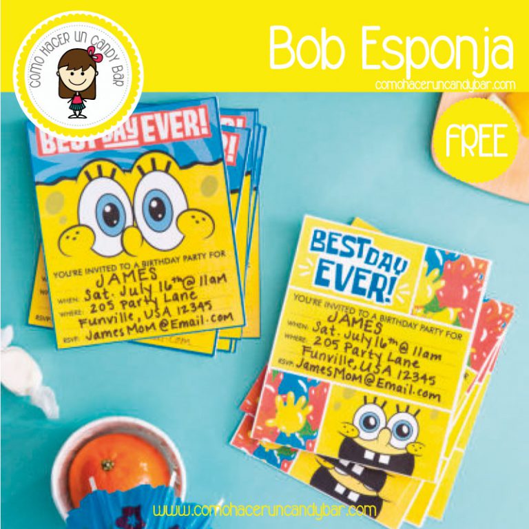 Blog De Imprimibles Gratis Para Tu Fiesta Bob Esponja Invitaciones