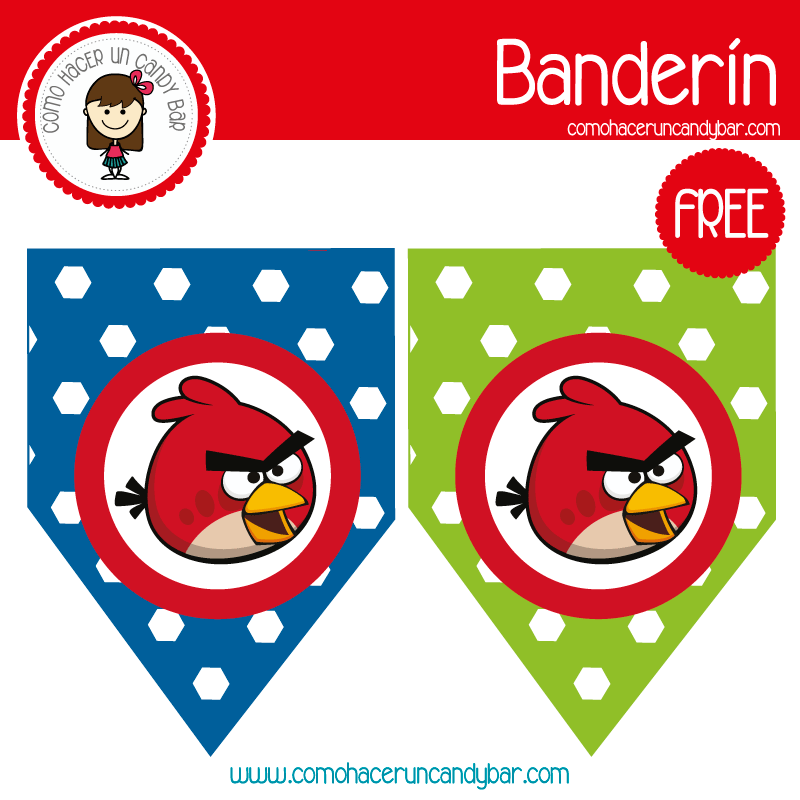 imprimible banderin angry birds para descargar gratis
