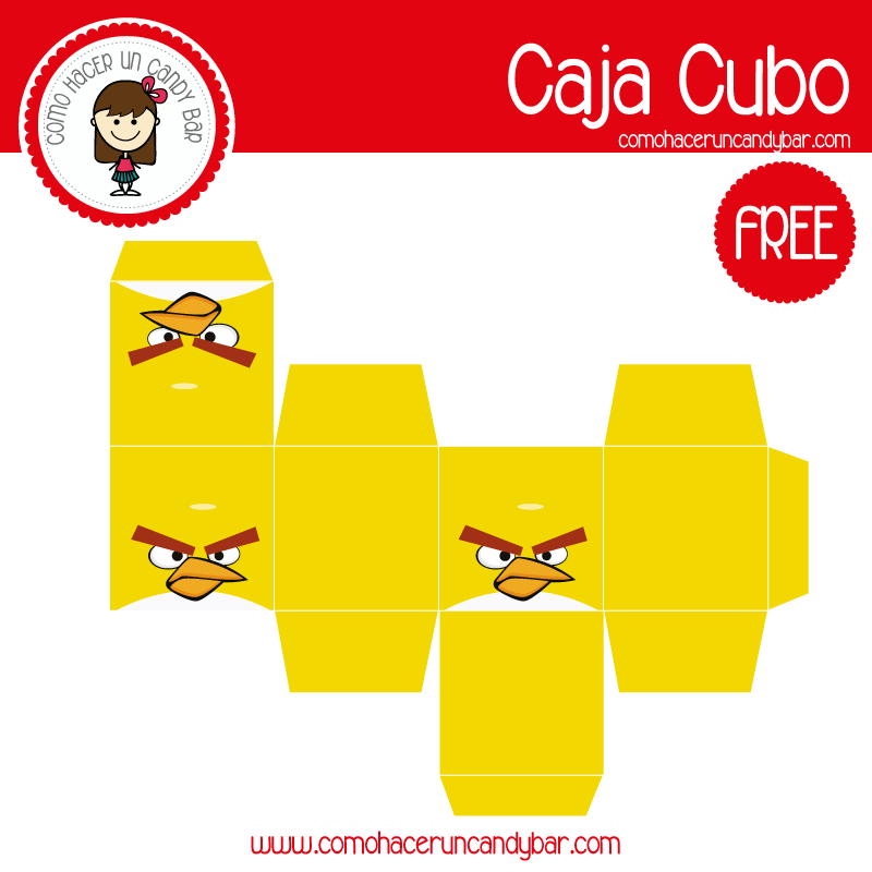 imprimible caja angry birds 1 para descargar gratis