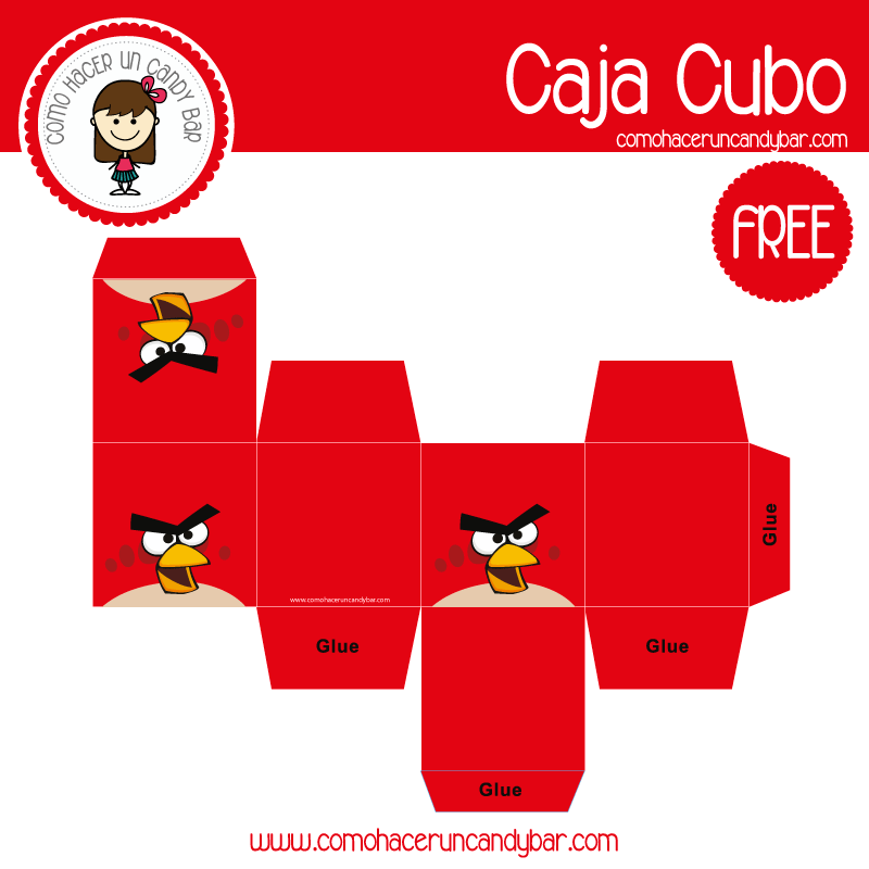 imprimible caja angry birds para descargar gratis