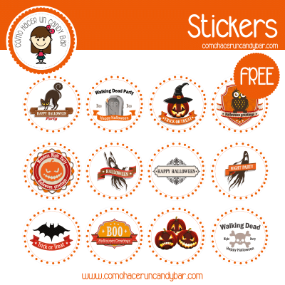Blog de imprimibles gratis para tu fiesta - Halloween: Stickers para ...