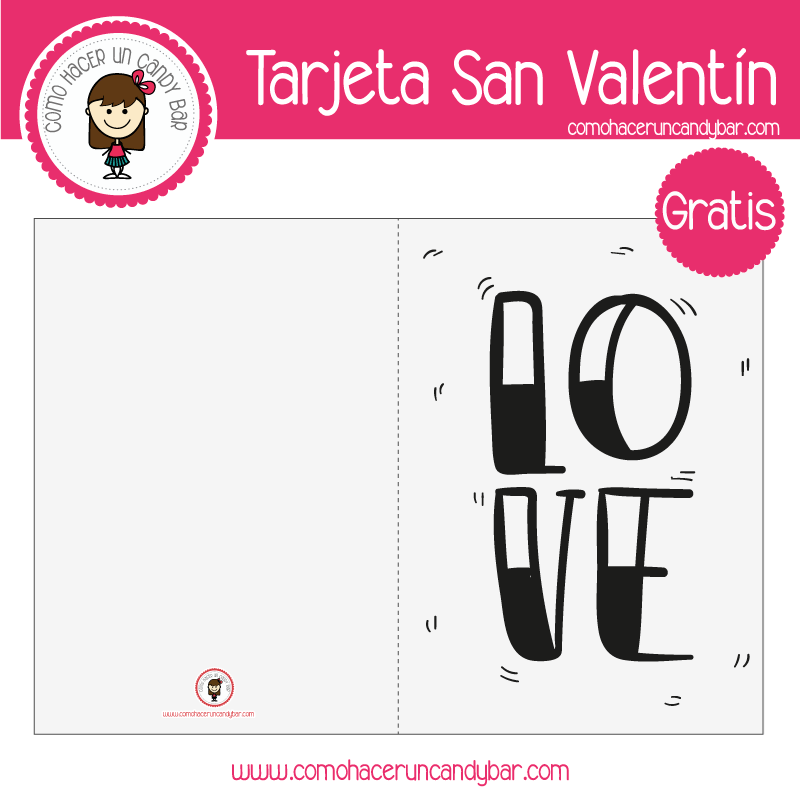 Tarjeta de san valentin love para descargar gratis