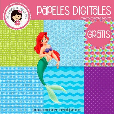 Blog de imprimibles gratis para tu fiesta - Patterns la Sirenita Ariel