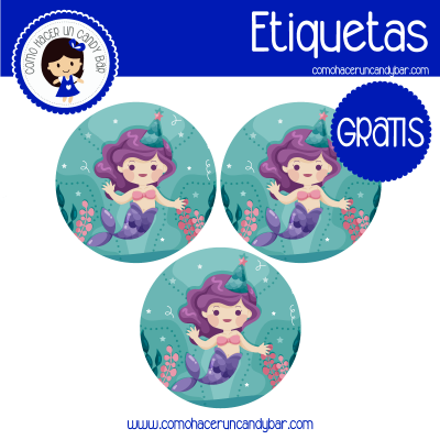 Blog de imprimibles gratis para tu fiesta - Etiquetas de Sirena para ...